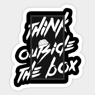 Think Outside The Box Tshirt Hoodie Case Mag Carnet Sticker Wall Art Sticker